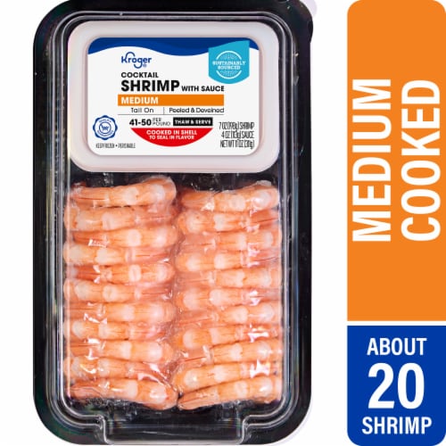 Kroger® Medium Shrimp Tray with Cocktail Sauce Perspective: front
