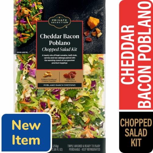 Private Selection® Cheddar Bacon Poblano Chopped Salad Kit Perspective: front