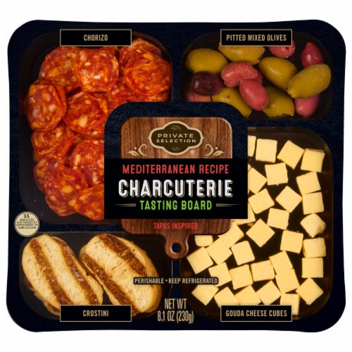 Private Selection® Mediterranean Style Charcuterie Tasting Board Tray Perspective: front