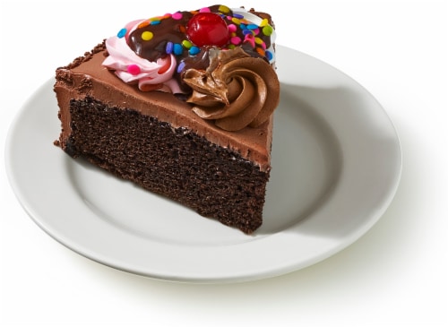 Bakery Fresh Neapolitan Crunch Cake Slice Perspective: front