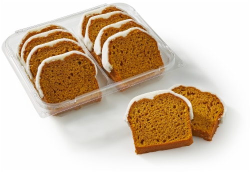 Bakery Fresh Iced Pumpkin Sliced Loaf Cake Perspective: front