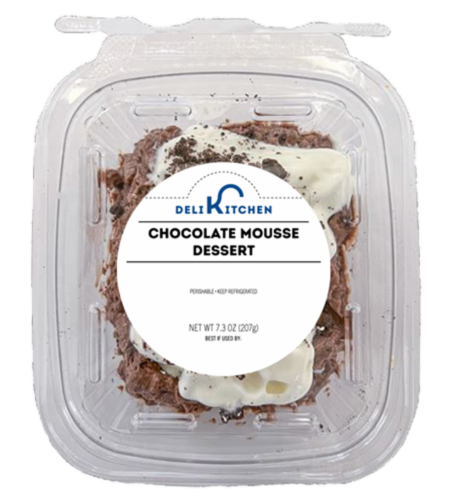 Deli Kitchen Chocolate Mousse Dessert Perspective: front