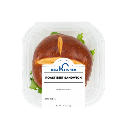 Deli Kitchen Roast Beef Sandwich Perspective: front