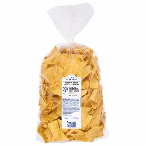 Deli Kitchen Hint of Lime Tortilla Chips Perspective: front