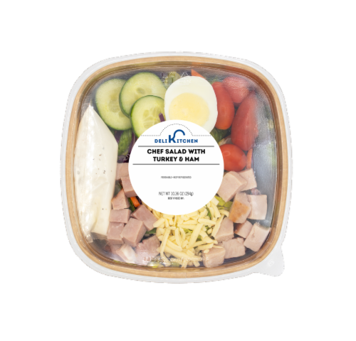 Deli Kitchen Chef Salad With Turkey & Ham Perspective: front