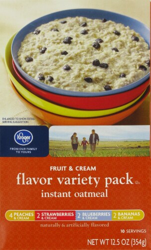 Kroger® Fruit & Cream Instant Oatmeal Variety Pack Perspective: front