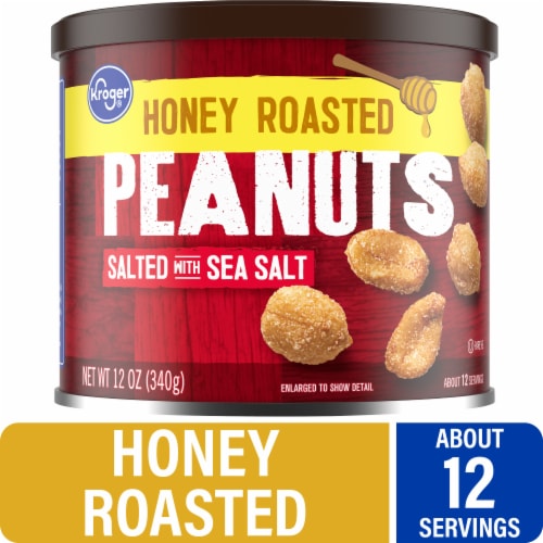 Kroger® Salted with Sea Salt Honey Roasted Peanuts, 12 oz - Kroger