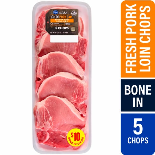 Kroger® Bone-In Pork Loin Chops Perspective: front