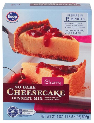 Kroger® Cherry No Bake Cheesecake Mix Perspective: front