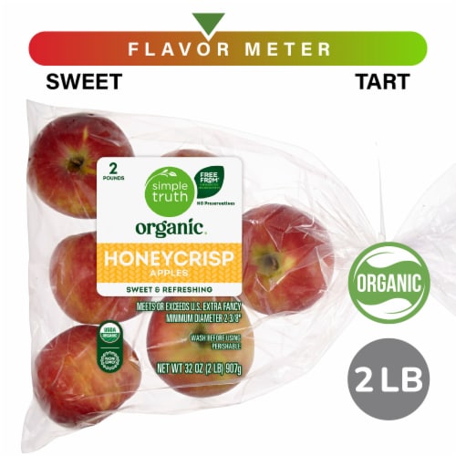 Fresh Organic Honeycrisp Apples, 2 lb Pouch