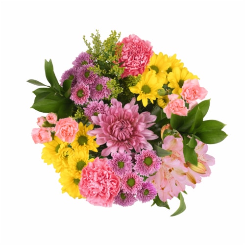 Bloom Haus Bow Bouquet - Red / Green / White Perspective: front