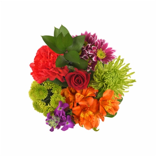 Bloom Haus Ruffle Bouquet - Yellow / Orange / Red Perspective: front