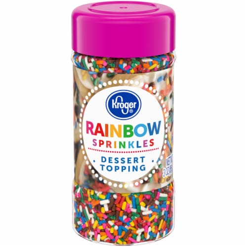 Kroger® Rainbow Sprinkles Dessert Topping Perspective: front