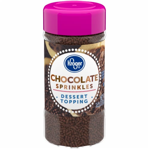 Kroger® Chocolate Sprinkles Dessert Topping Perspective: front