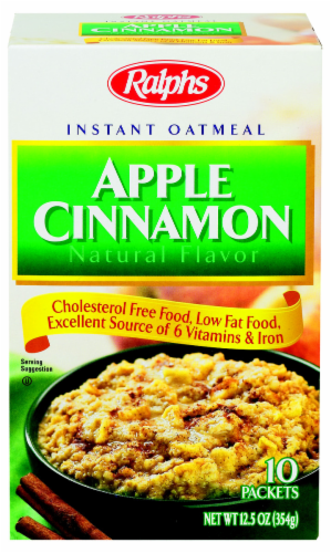 Ralphs Apple Cinnamon Instant Oatmeal Packets Perspective: front