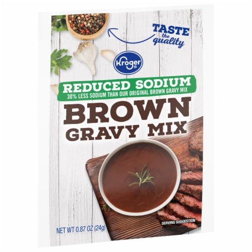 Kroger® Reduced Sodium Brown Gravy Mix Perspective: front