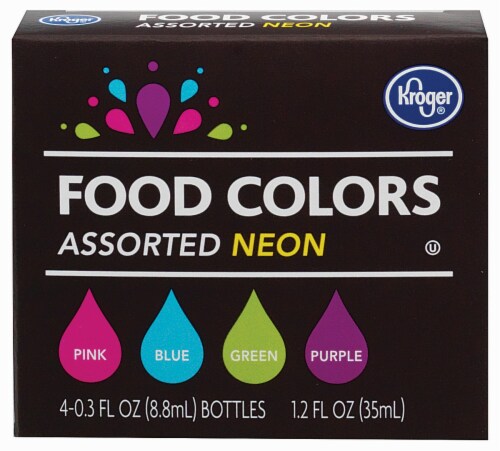 Kroger® Assorted Neon Food Coloring Perspective: front