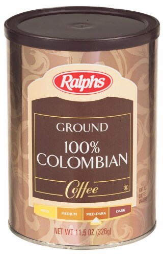 Ralphs 100% Colombian Medium-Dark Ground Coffee Perspective: front
