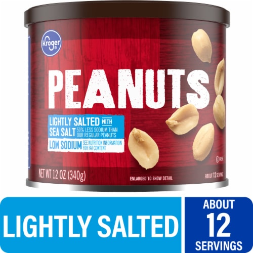 Kroger® Lightly Salted with Sea Salt Peanuts Perspective: front