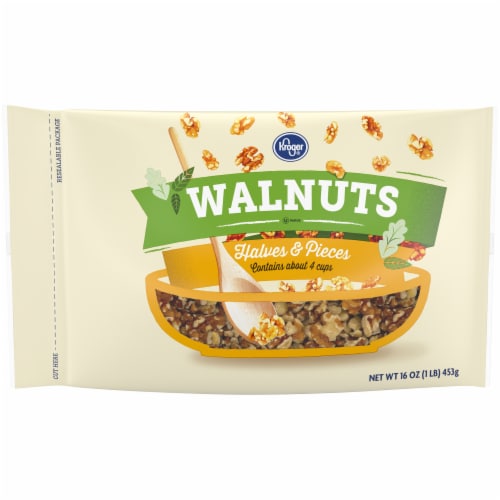 Kroger® Walnut Halves & Pieces Perspective: front