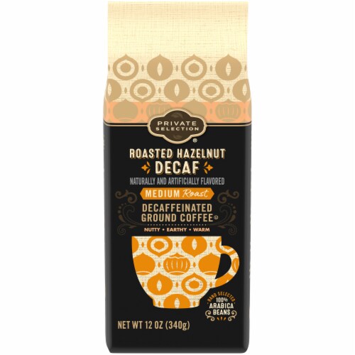 Private Selection® Roasted Hazelnut Decaffeinated Ground Coffee Perspective: front