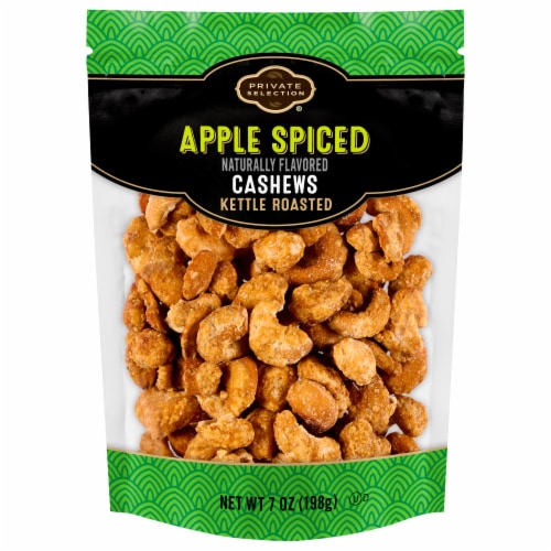 Private Selection® Kettle Roasted Apple Spiced Cashews Perspective: front