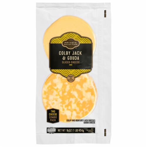 Private Selection® Sliced Colby Jack & Gouda Cheese Combo Pack Perspective: front