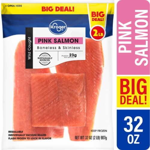 Kroger® Frozen Wild Caught Pink Salmon Fillets BIG DEAL!, 32 oz