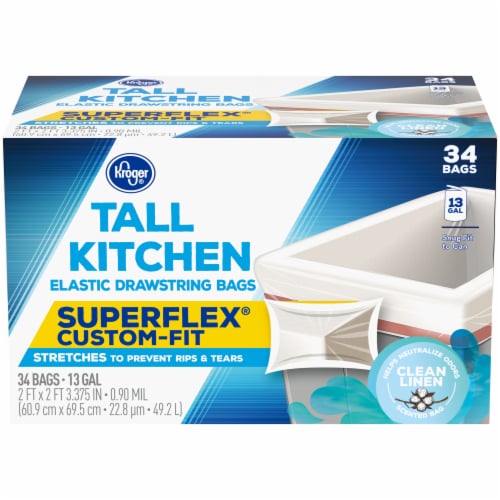 Glad ForceFlex OdorShield Tall Kitchen Drawstring Trash Bags, 40 ct - Kroger