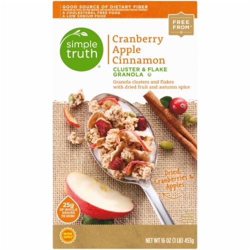 Simple Truth® Cranberry Apple Cinnamon Cluster & Flake Granola Cereal Perspective: front