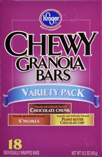 Kroger® Chewy Granola Bars Variety Pack Perspective: front