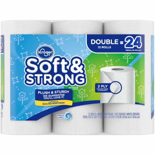 Kroger® Soft & Strong Toilet Paper Double Roll Perspective: front