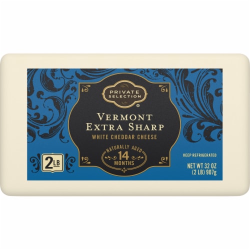 Private Selection® Vermont Extra Sharp White Cheddar Cheese Bar Perspective: front