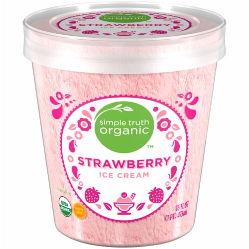 Simple Truth Organic™ Strawberry Ice Cream Perspective: front