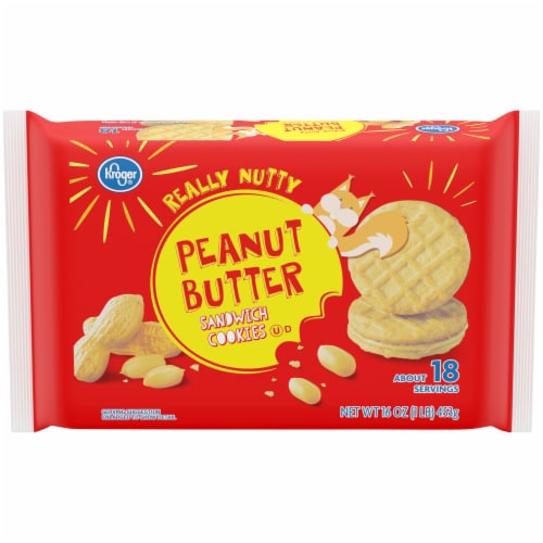 Kroger® Really Nutty Peanut Butter Sandwich Cookies Perspective: front