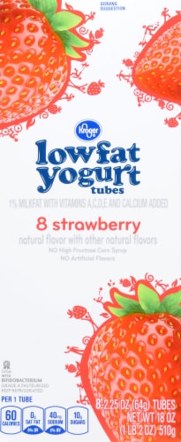 Kroger® Low Fat Strawberry Yogurt Tubes Perspective: front
