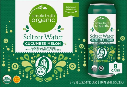 Simple Truth Organic™ Naturally Flavored Cucumber Melon Seltzer Water Perspective: front