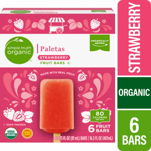 Simple Truth Organic™ Dairy Free Strawberry Fruit Bars Perspective: front