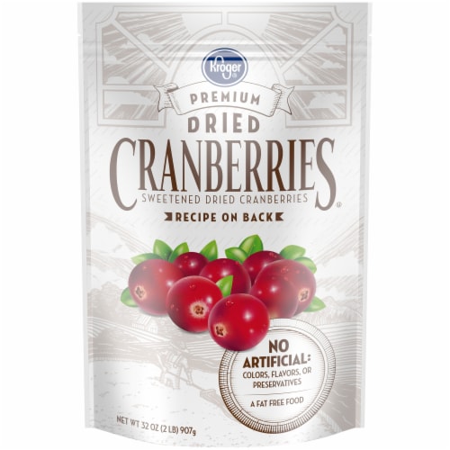 Kroger® Premium Sweetened Dried Cranberries Perspective: front