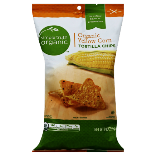 Simple Truth Organic™ Yellow Corn Tortilla Chips Perspective: front
