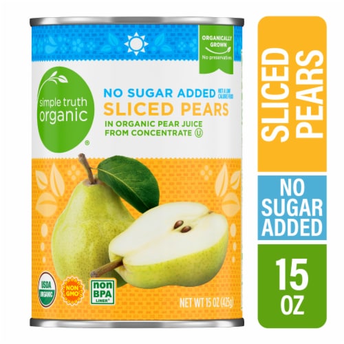 Simple Truth Organic® Canned Sliced Pears in Pear Juice Perspective: front
