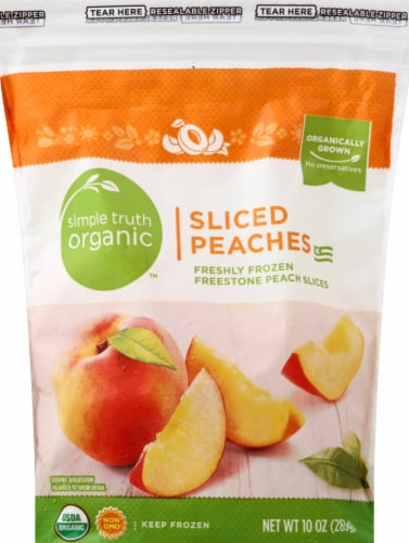 Simple Truth Organic™ Frozen Sliced Peaches Perspective: front