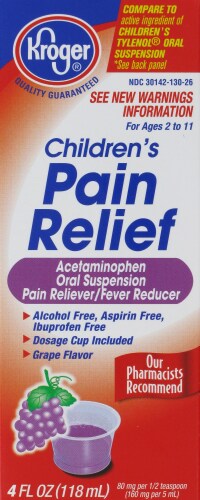Kroger® Children's Pain Relief Perspective: front