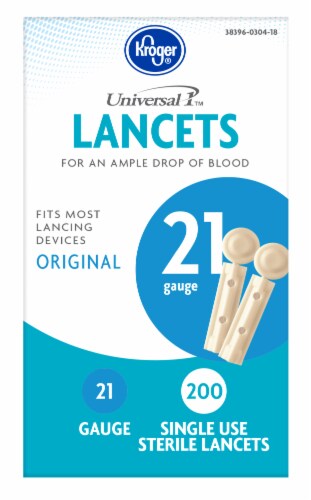 Kroger® 21 Gauge Original Lancets Perspective: front