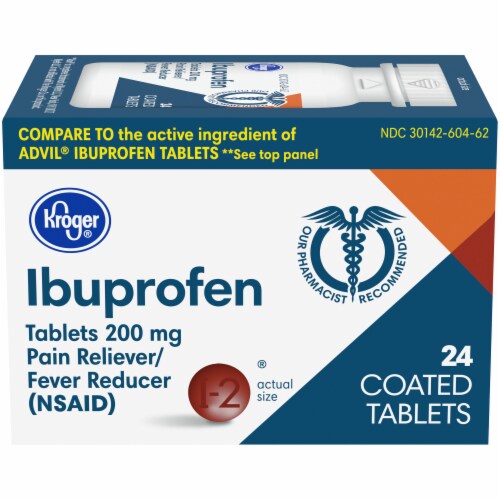 Kroger® Ibuprofen 200 mg Coated Tablets Perspective: front