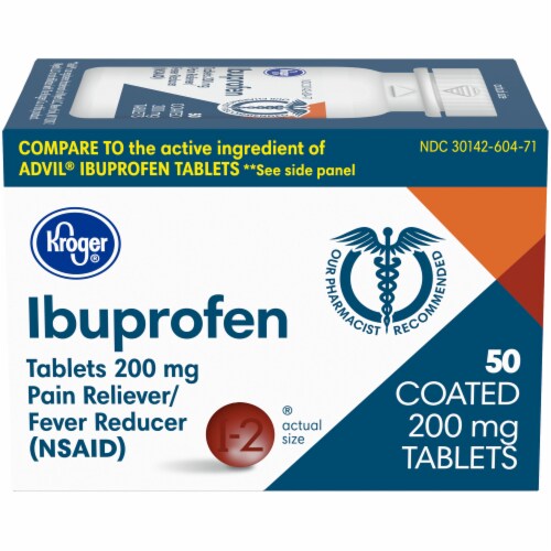 Kroger® Ibuprofen Coated Tablets 200mg Perspective: front