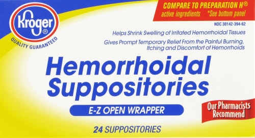 Kroger® Hemorrhoidal Suppositories Perspective: front