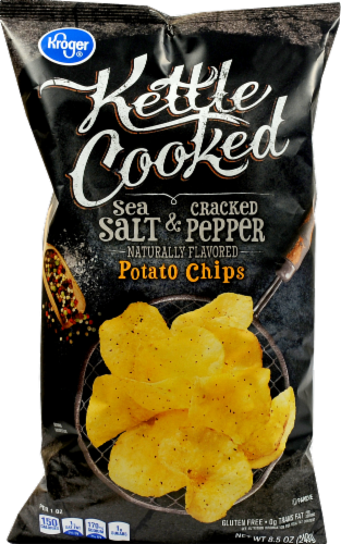 Kroger® Kettle Cooked Sea Salt & Cracked Pepper Potato Chips, 8.5