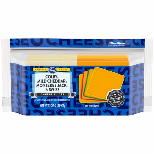 Kroger®  Cheese Slices Variety Pack Perspective: front