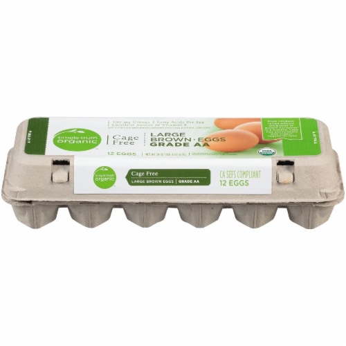 Simple Truth Organic™ Cage Free Large Brown Eggs Perspective: front